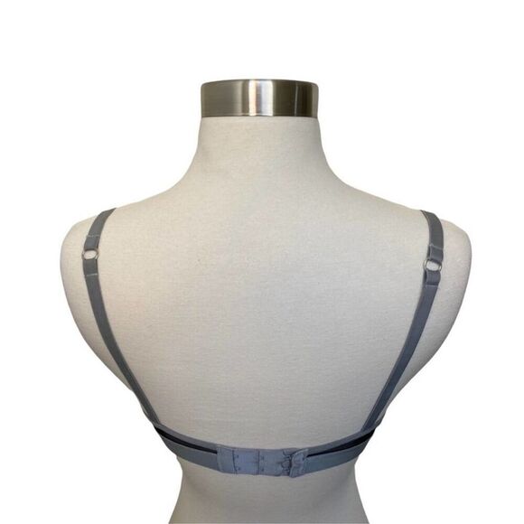 Lively The All-Day Deep V Tshirt Bra Lightly Padded Wireless Grey Black 34A - Picture 2 of 4